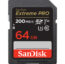 SANDISK SDXC MEMORY CARD 64GB 200MB/s EXTREME PRO