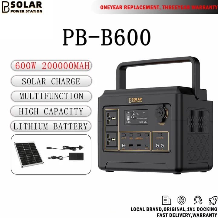 WhatsApp Image 2026-09-23 at 3.56.05 PM PBSOLAR POWER STATION 600W 600WH 200000MAH NEW LiFePO4 BATTERY POWER TOOLS PORTABLE MULTI-FUNCTION SOLAR POWERBANK SOLAR GENERATOR OUTDOOR CAMPING